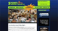 Desktop Screenshot of 5pointsauction.com